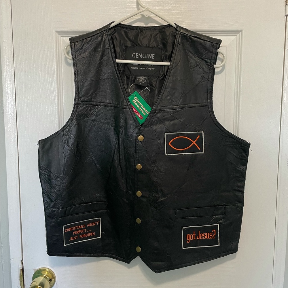 Christian Jesus Biker Vest
